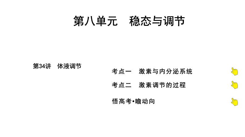 2025届高考 一轮复习 人教版 体液调节 课件(多选版) (1)第1页