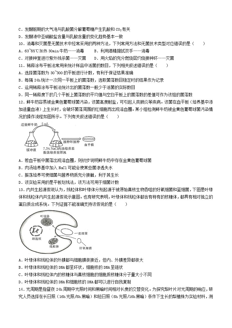 广东省名校联盟2023-2024学年高二下学期期中质量检测生物试题03