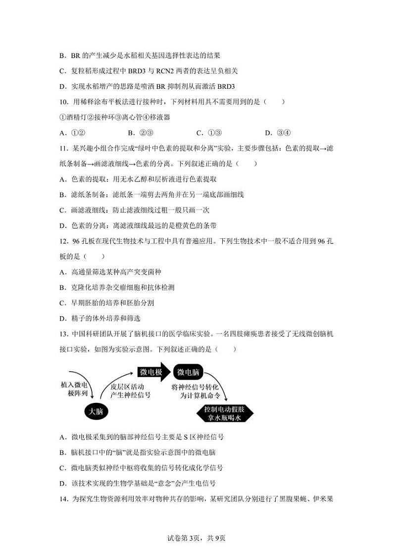 2024年广东深圳高三二模高考生物卷试题答案详解（精校打印版）03