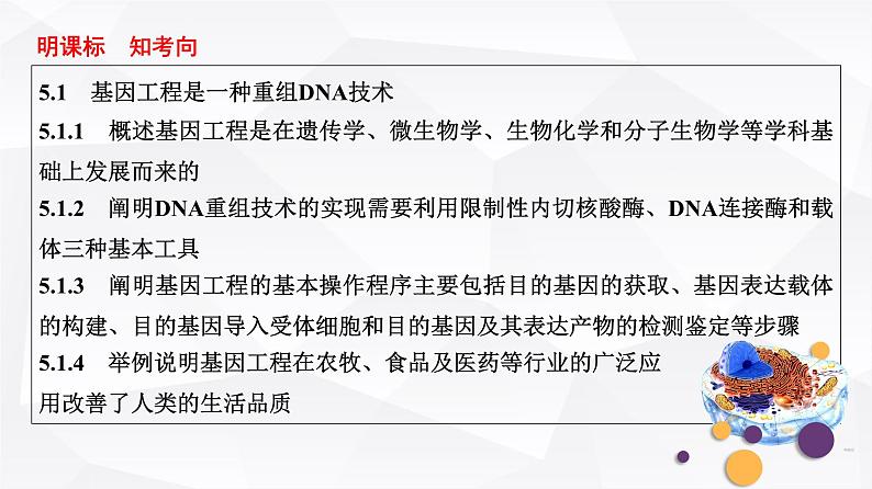 2025届高考 一轮复习 浙科版　基因工程的理论基础及技术基础 课件(浙江版)02