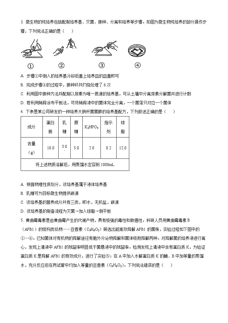 河南省信阳市2023-2024学年高二下学期4月期中教学质量检测生物试题（原卷版+解析版）02