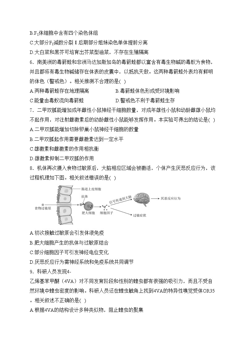 北京市昌平区2024届高三下学期二模考试生物试卷(含答案)03