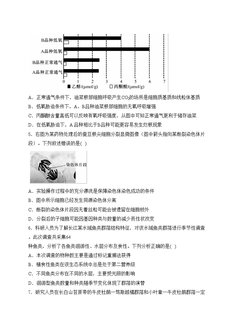 长沙市长郡中学2024届高三下学期模拟（一）生物试卷(含答案)02
