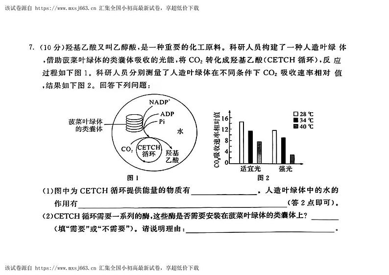 34，河南省西华县一中等校2023—2024学年高三下学期三模考试生物试题03