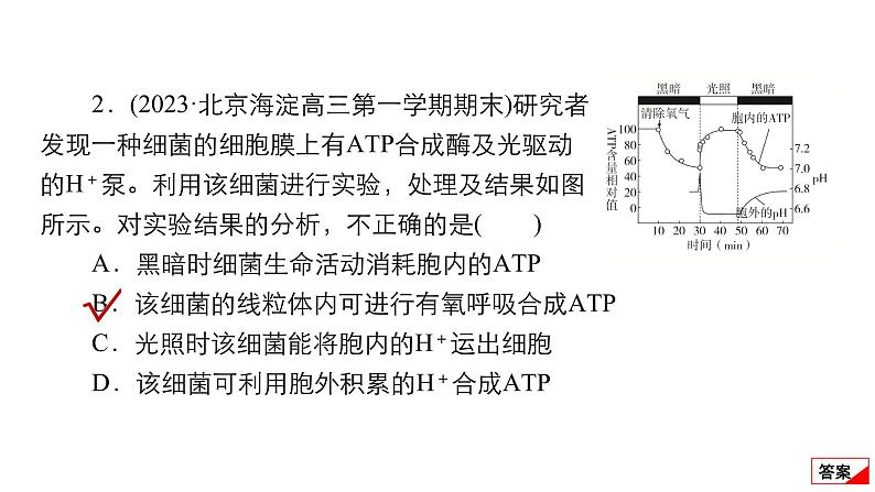 2024届高考生物考前冲刺提升练专项2选择题12个命题点2物质出入细胞的方式、酶和ATP课件04