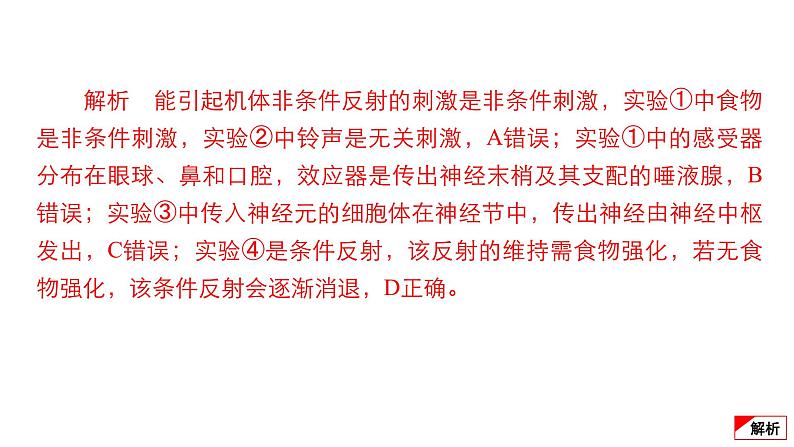 2024届高考生物考前冲刺专题训练6稳态与调节（一）课件07