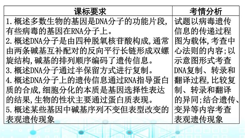 2024届高考生物考前冲刺素能提升3遗传微专题2遗传的分子基础课件02