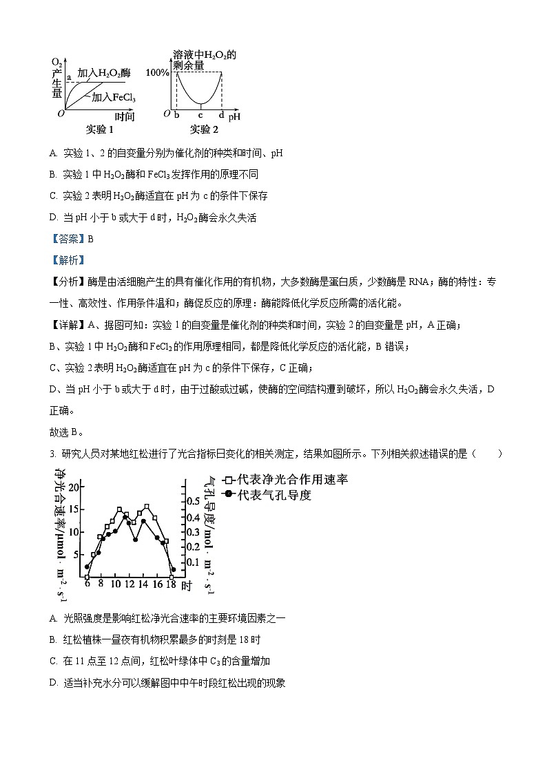 2024届安徽省合肥市高三下学期适应性联考生物试题（解析版）第2页