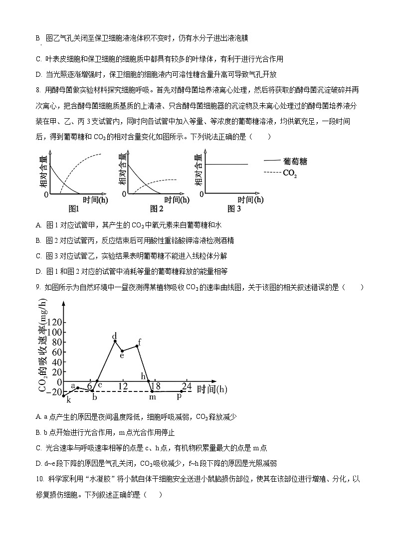 江苏省南通市海安高级中学2023-2024学年高二下学期期中考试生物试题（原卷版+解析版）03