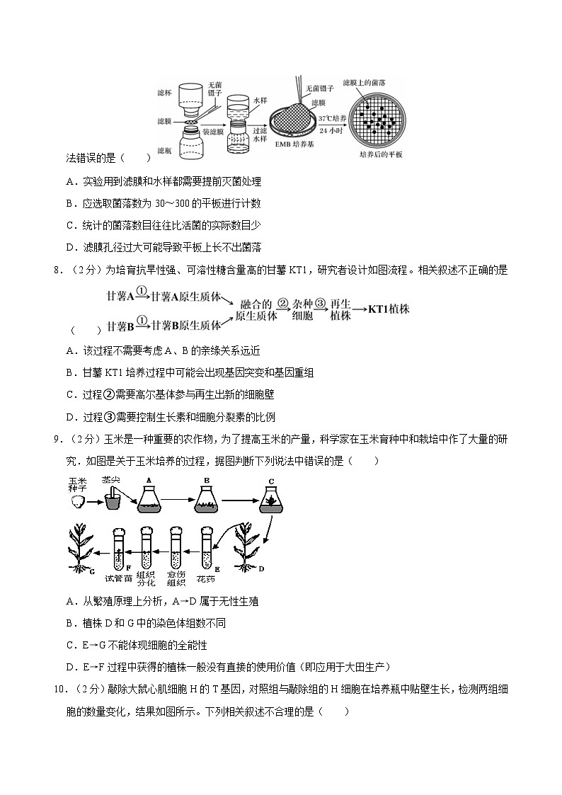 北京市西城区育才学校2023-2024学年高二下学期期中测试生物试卷03
