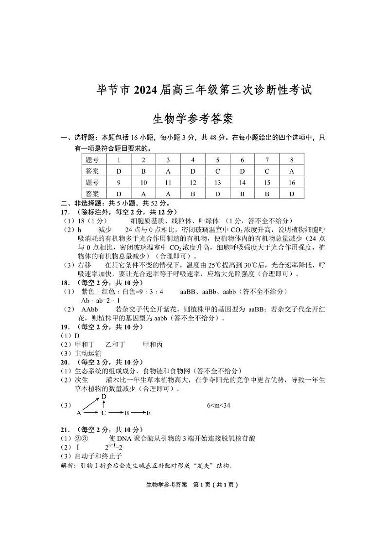 参考答案第1页