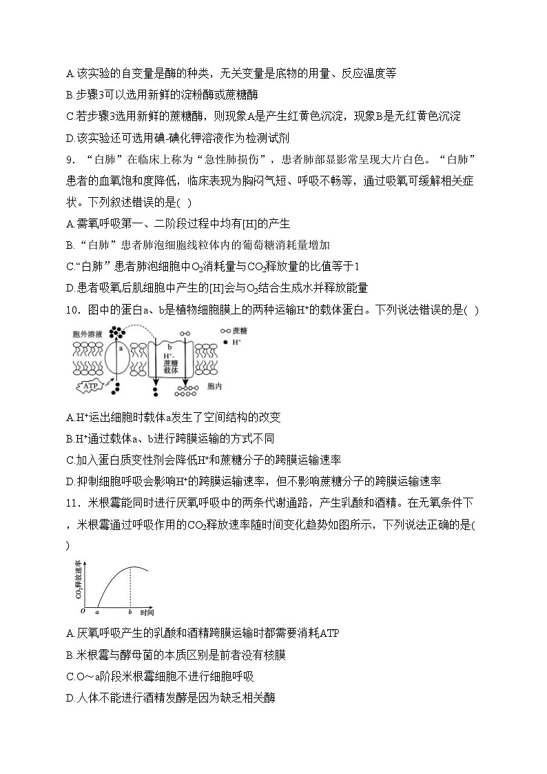 浙江省环大罗山联盟2023-2024学年高一下学期4月期中考试生物试卷(含答案)第3页