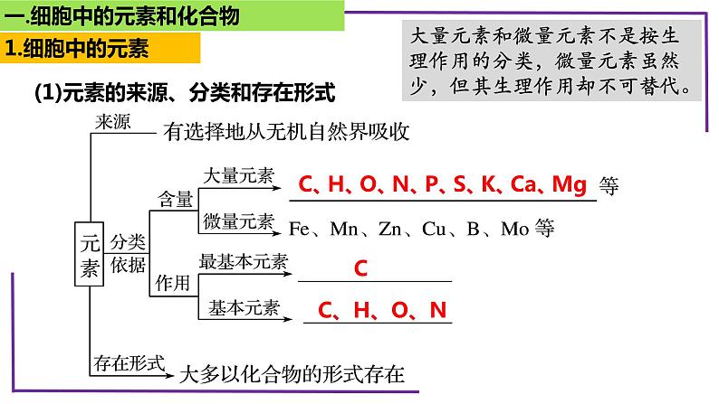 精讲05 元素和化合物、水、无机盐、物质检测【备战一轮】最新高考生物一轮复习名师精讲课件第6页