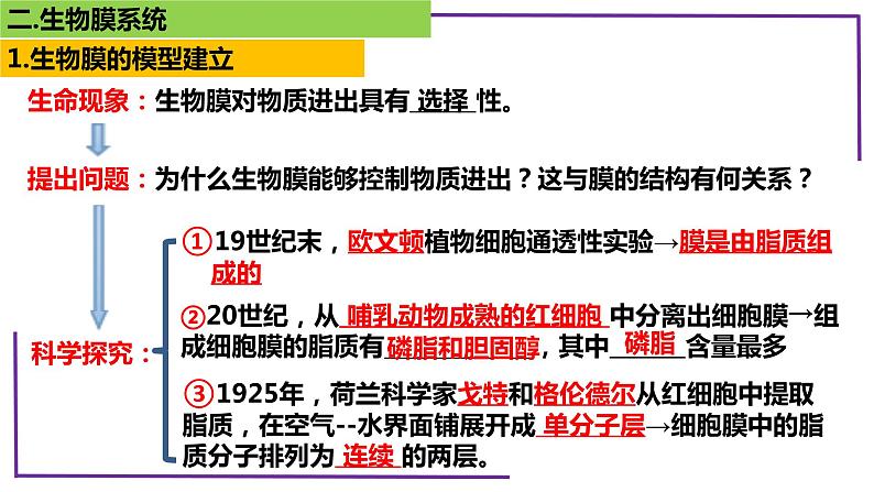 精讲08 细胞膜、生物膜系统、物质输入输出-【备战一轮】最新高考生物一轮复习名师精讲课件08