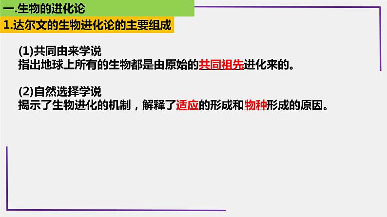 精讲48 生物的进化-【备战一轮】最新高考生物一轮复习名师精讲课件06