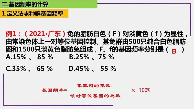 精讲49 种群基因频率的计算-【备战一轮】最新高考生物一轮复习名师精讲课件第7页