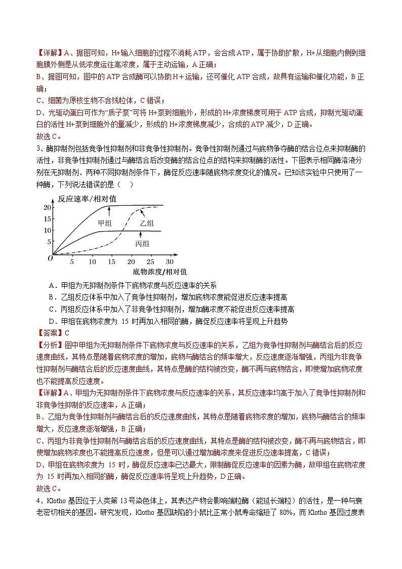 卷05-备战2024年高考生物临考压轴卷（江西卷）（解析版）第2页