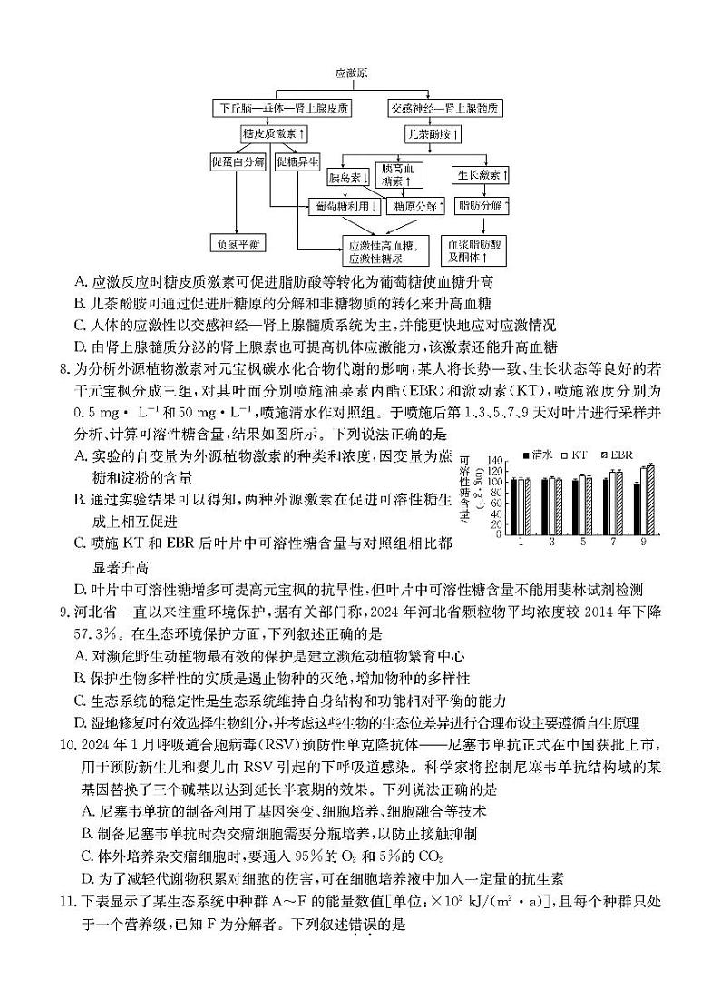 2024承德部分示范性高中高三下学期二模试题生物PDF版含解析03