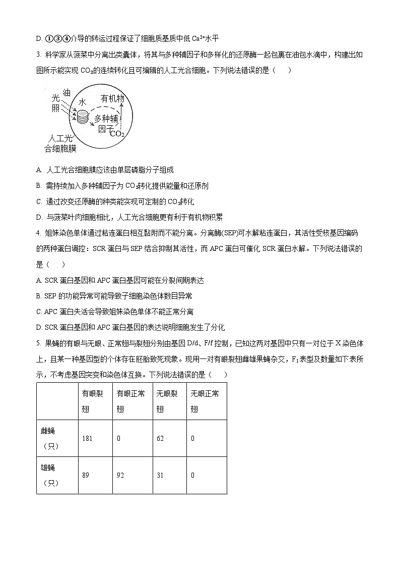 90，山东省济宁市微山县第二中学2023-2024学年高三下学期第一次月考生物试题02