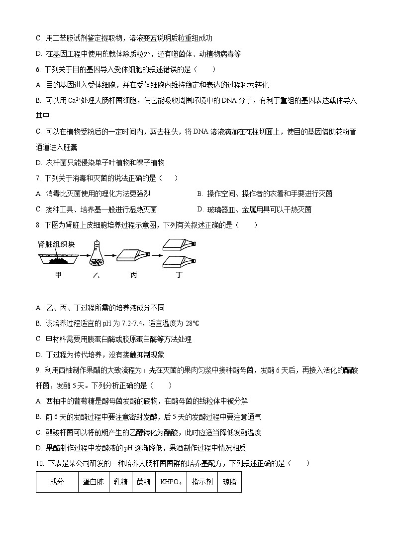 黑龙江省齐齐哈尔市第八中学校2023-2024学年高二下学期期中考试生物试卷（原卷版+解析版）02