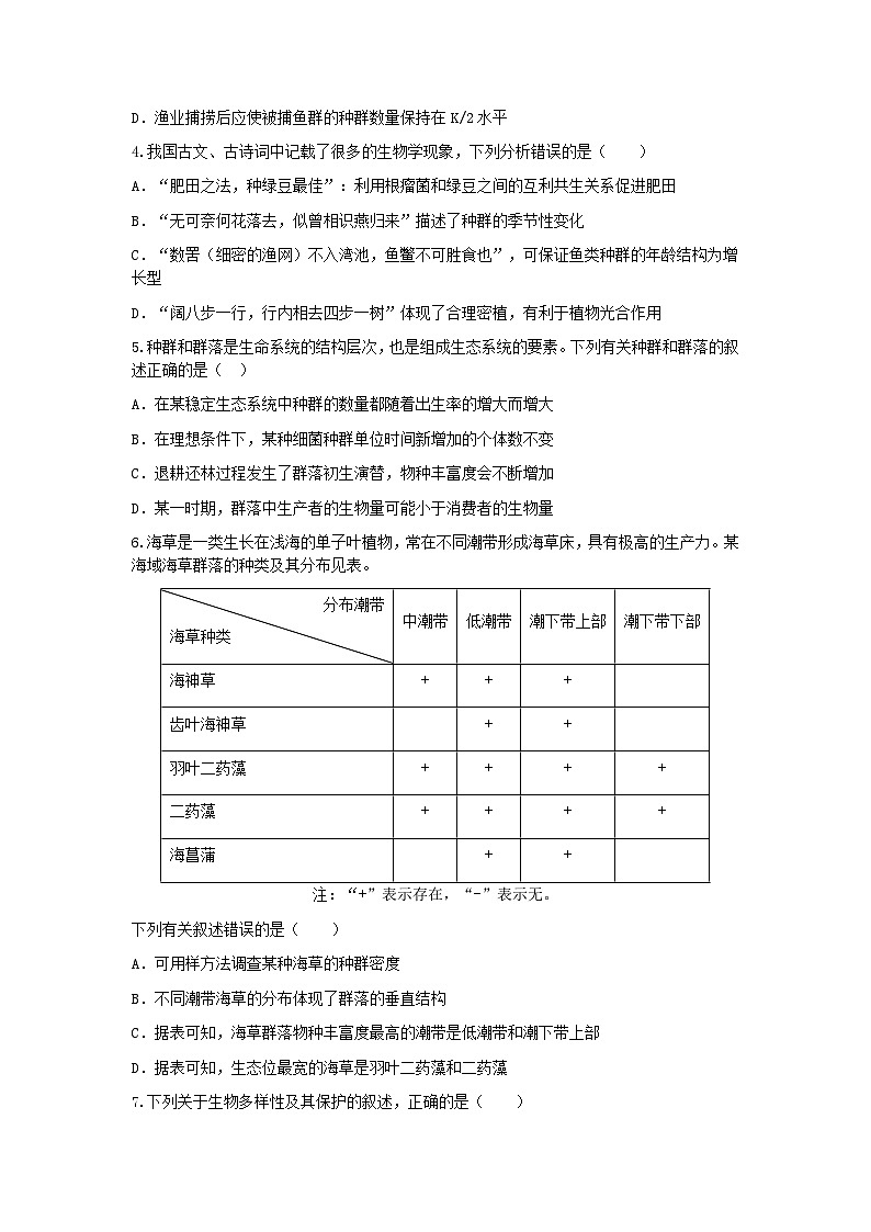 广东省惠州市惠东县2023-2024学年高二下学期5月期中生物试题第2页