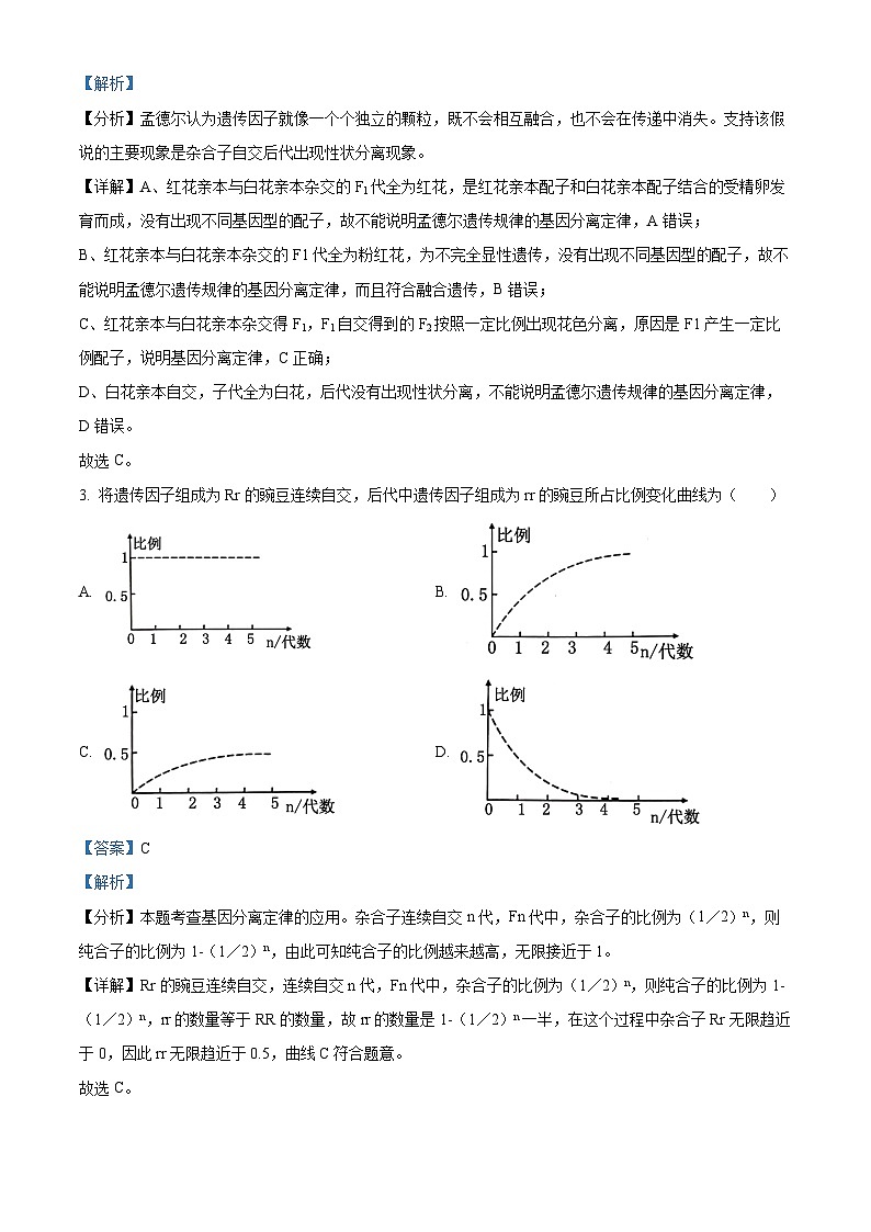 吉林省延边朝鲜族自治州延吉市延边第二中学2023-2024学年高一下学期5月期中考试生物试题02
