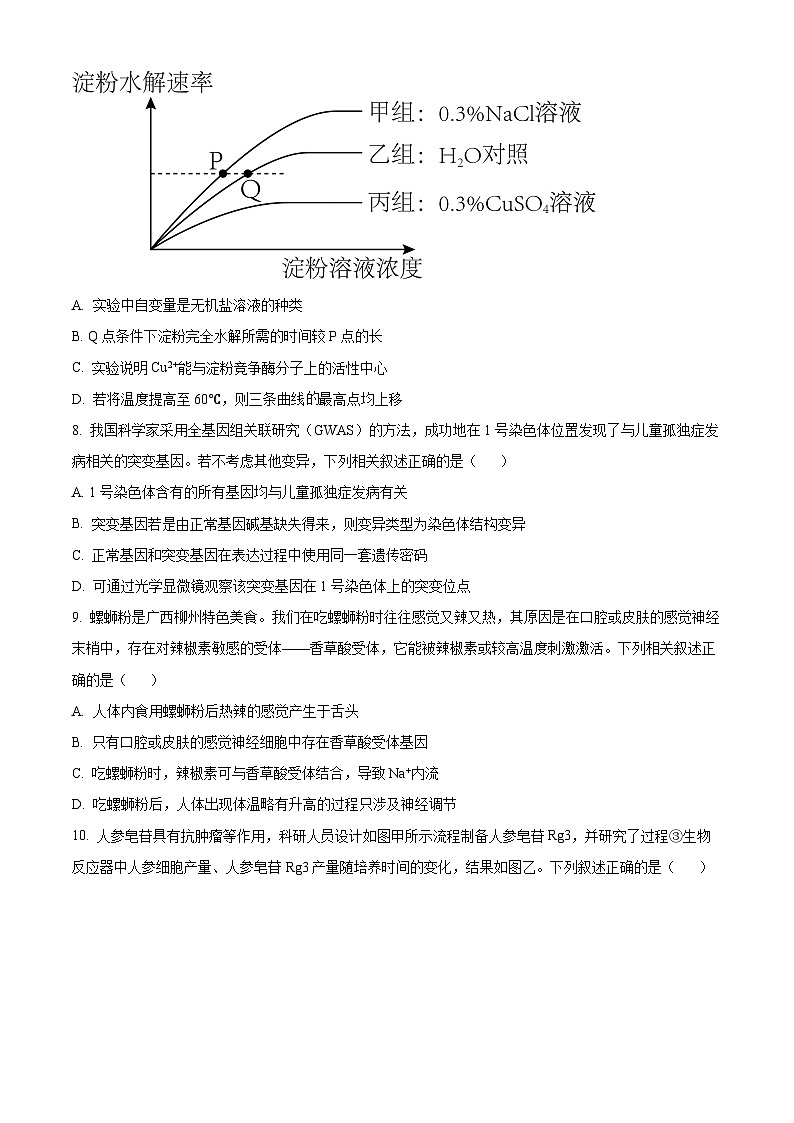 2024年广西高中学业水平考试模拟预测卷高三生物试题（原卷版+解析版）03
