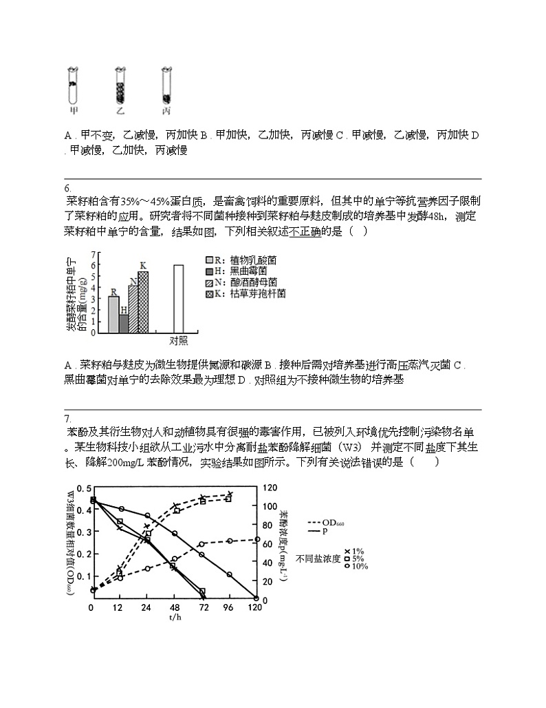 四川省眉山市仁寿县2023-2024学年高二下学期期中考试生物试卷02