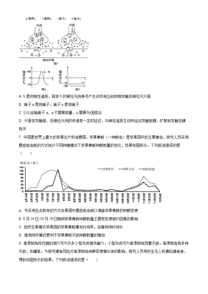 2024福州三中高三下学期第十六次检测（三模）试题生物含解析03