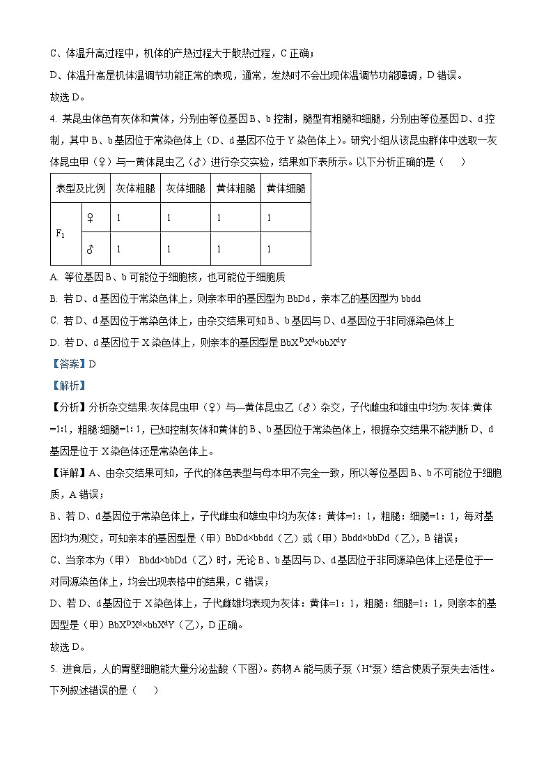 湖南省岳阳市岳汨五月联考2023-2024学年高三下学期5月月考生物试题（解析版）第3页