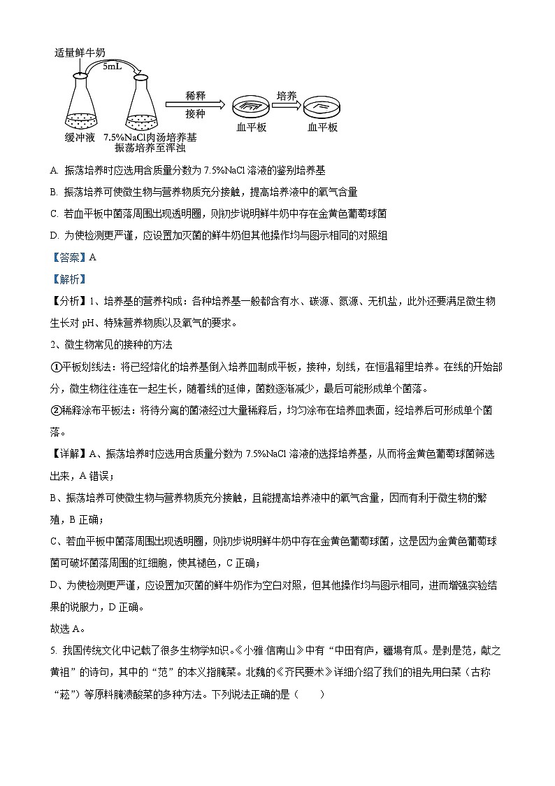 四川成华区某校2023-2024学年高二下学期期中考试生物试题（原卷版+解析版）03