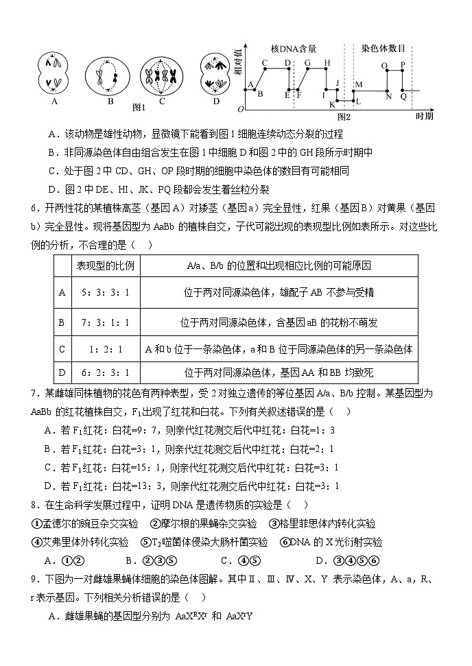 内蒙古自治区鄂尔多斯市达拉特旗第一中学2023—2024学年高一下学期期中考试生物试题第2页
