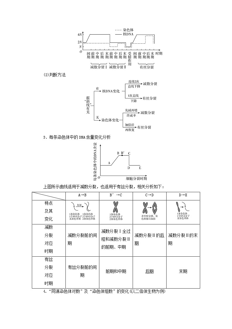 高考生物一轮总复习必修1第四单元第二讲细胞的减数分裂和受精作用考点三减数分裂与有丝分裂的比较学案第2页