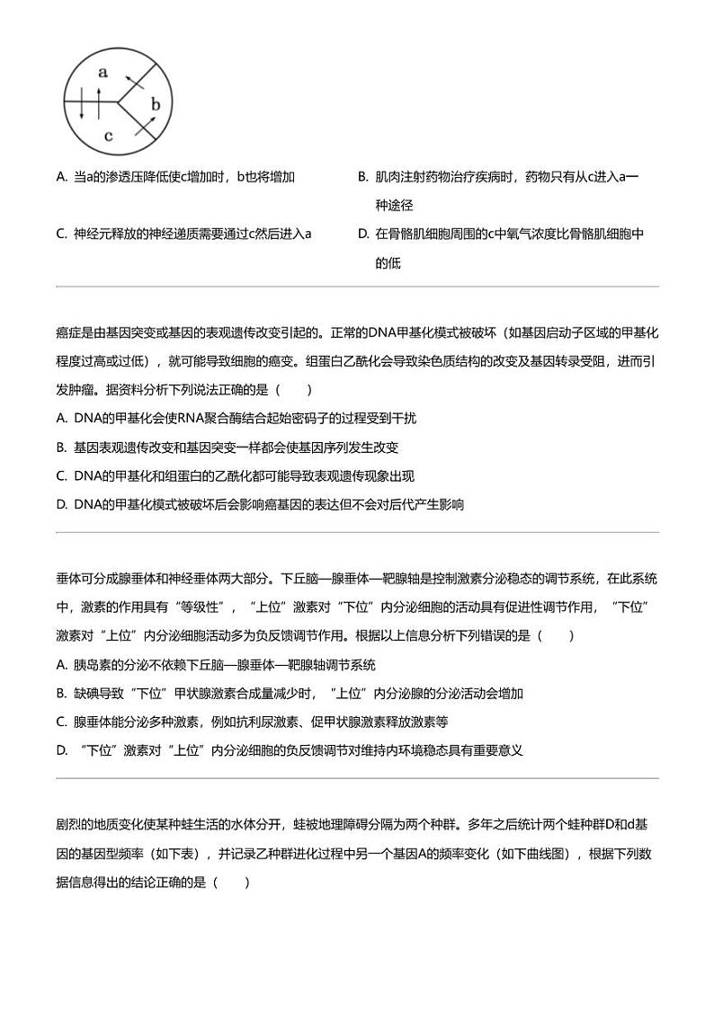 2024年辽宁丹东高三二模生物试卷（总复习质量测试）02