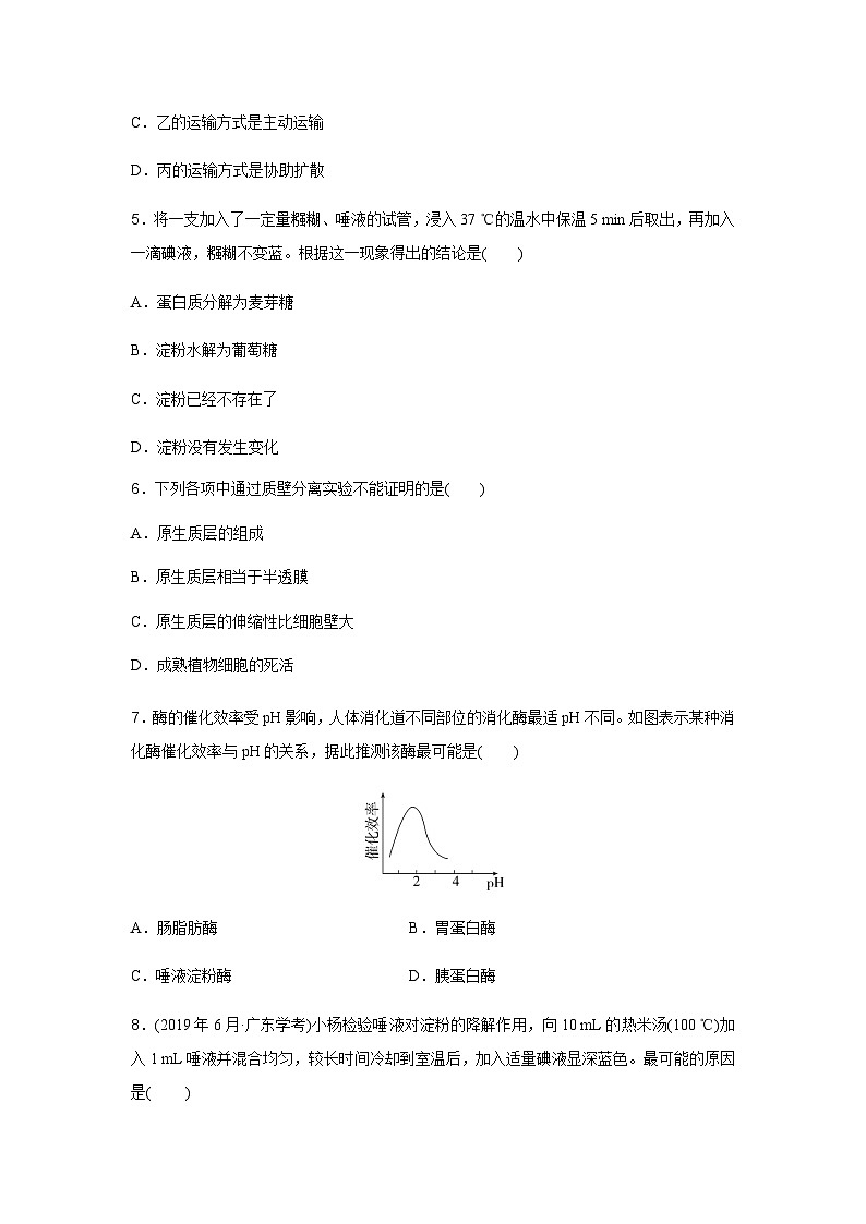 普通高中生物学业水平合格性考试合格演练测评(三)含答案02