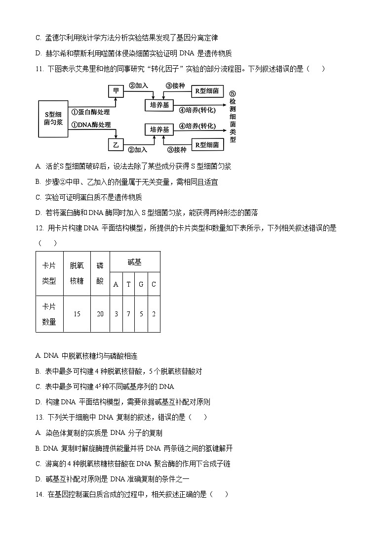 黑龙江省牡丹江市第一高级中学2023-2024学年高一下学期5月期中生物试题（原卷版+解析版）03