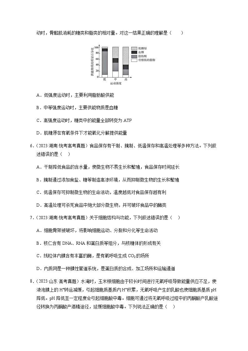 （全国通用）2013-2023年高考生物真题分项汇编专题03细胞呼吸与光合作用（学生版+教师版）03