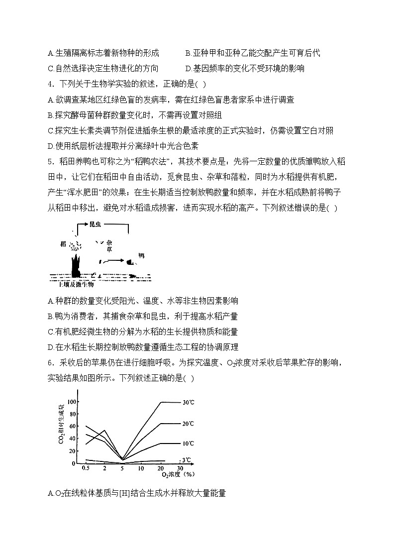 东北三省2024届高三下学期5月份大联考生物试卷(含答案)第2页