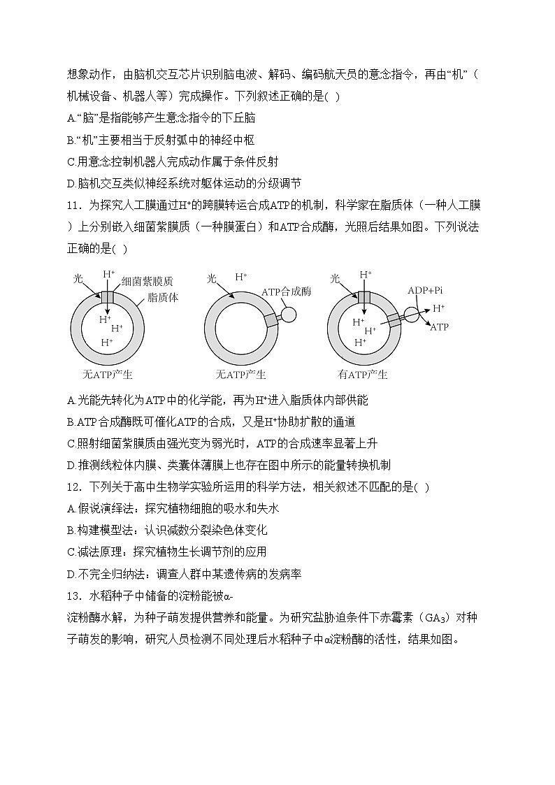 广东省江门市2024届高三一模生物试卷(含答案)03