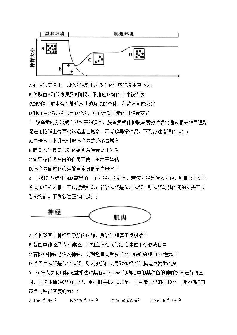 江西省多校联考2024届高三下学期5月统一调研测试生物试卷(含答案)03