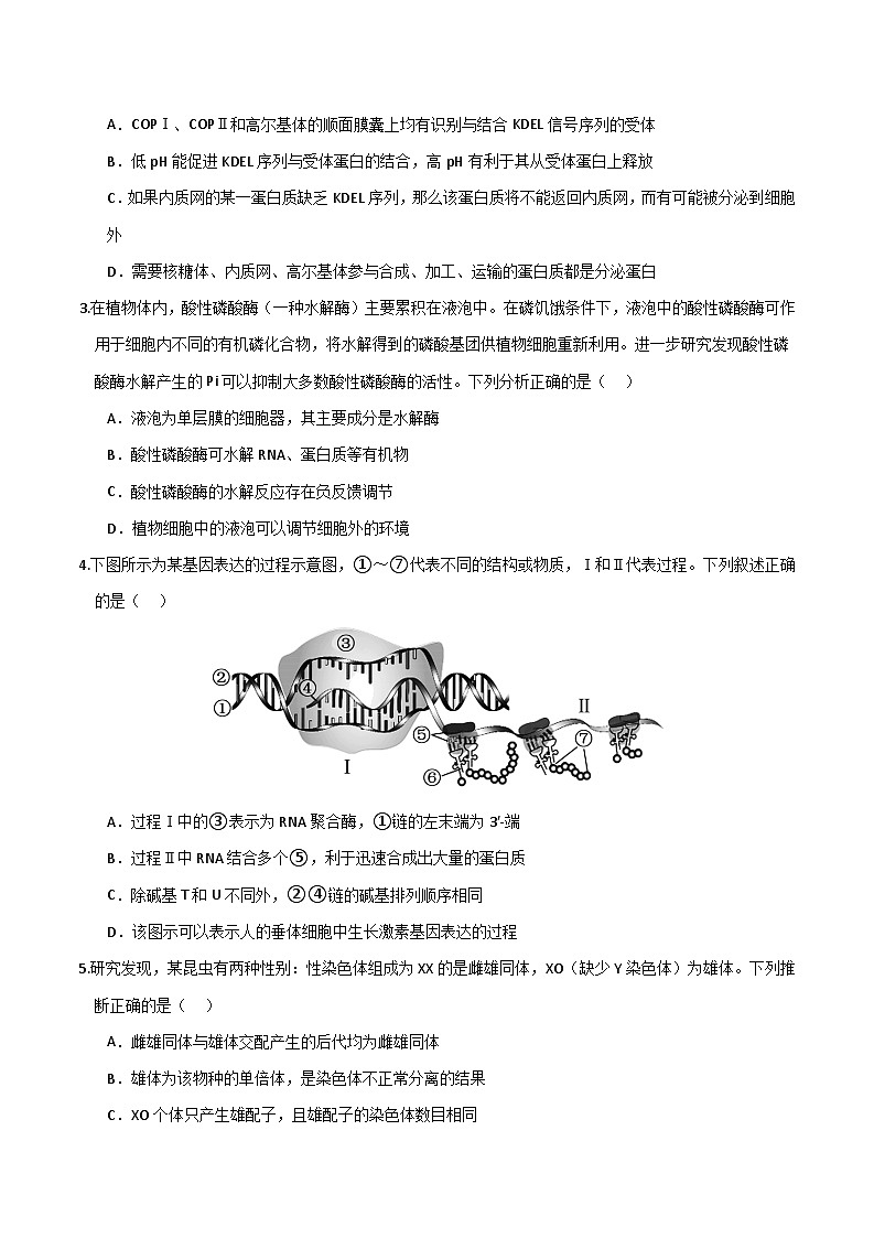生物（江苏卷）-学易金卷：2024年高考考前押题密卷02