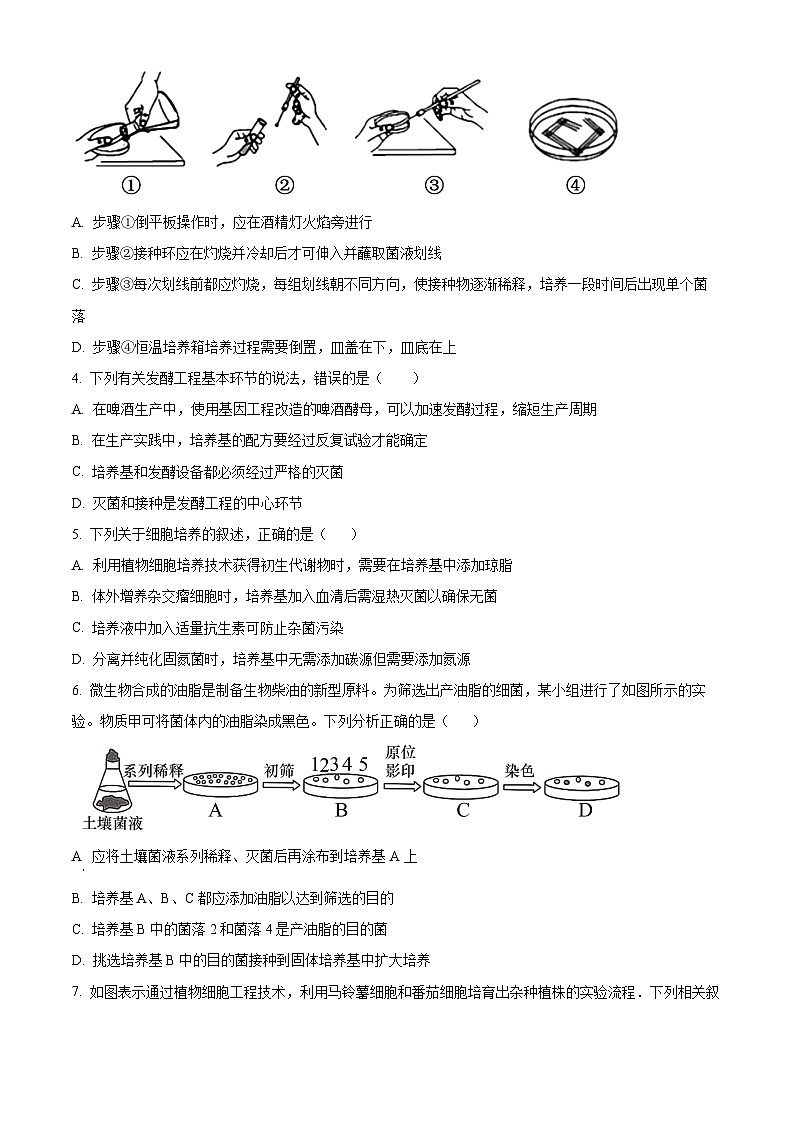 2024福州师大附中高二下学期4月期中考试生物含解析02