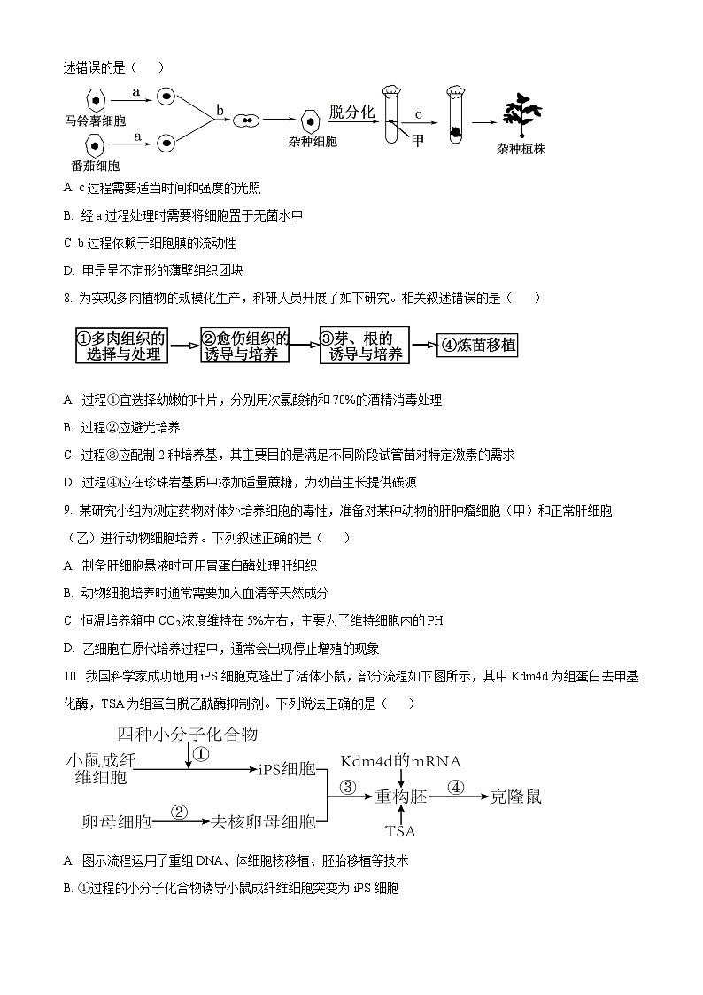 2024福州师大附中高二下学期4月期中考试生物含解析03