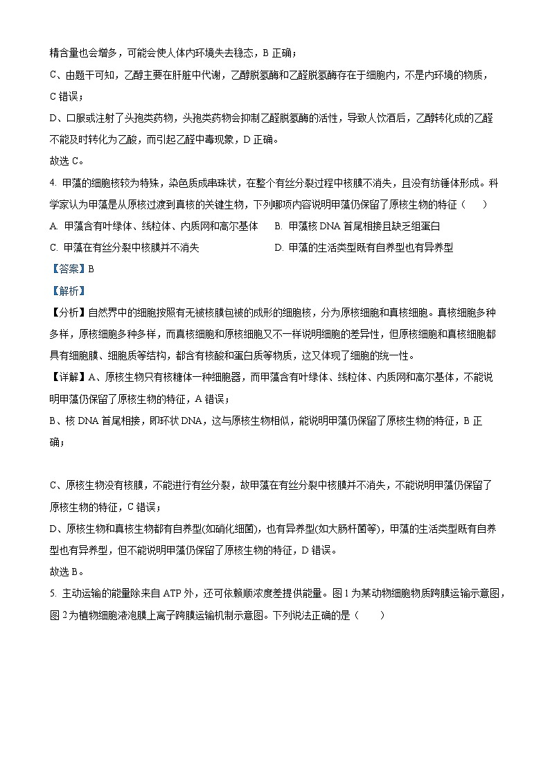 2024届浙考生物研学馆高三选考科目模拟考试生物试题试卷（原卷版+解析版）03