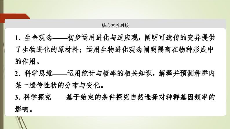 2023-2024学年 必修2 苏教版 现代生物进化理论以自然选择学说为核心  课件第3页