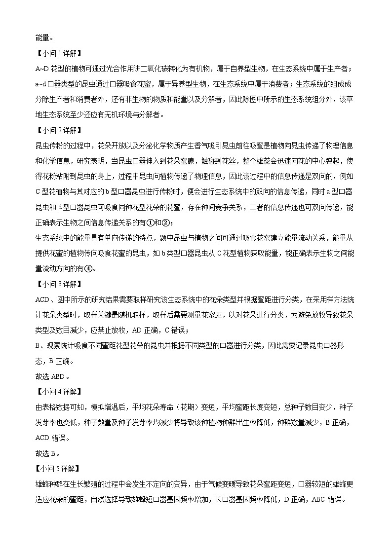 2024年上海市高中学业水平等级考试生物试题（原卷版+解析版）03