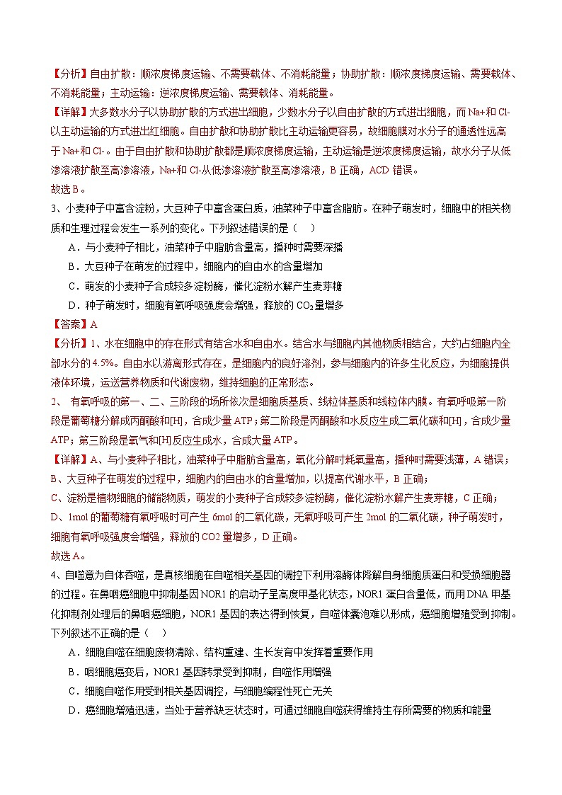 模拟卷03-备战2024年高考生物仿真演练模拟预测卷（海南卷）02