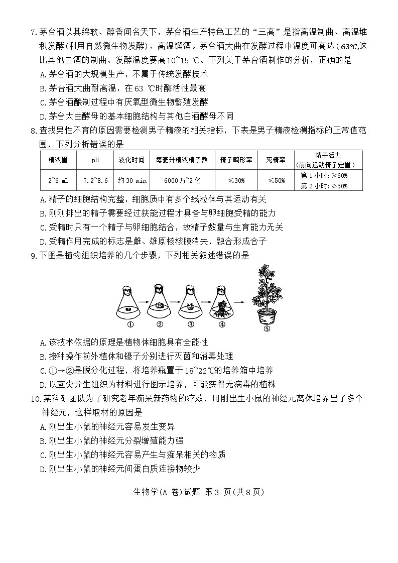 河南省豫北名校2023-2024学年高二下学期5月月考生物试题03