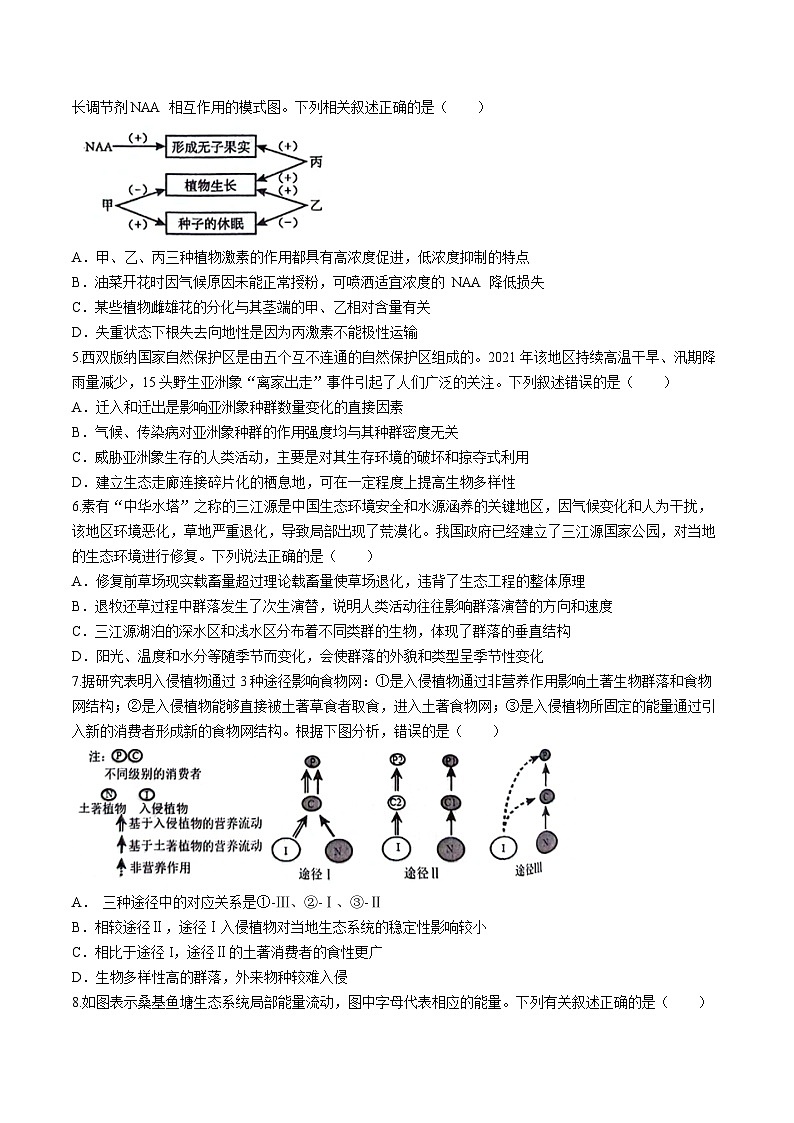 湖北省名校协作体2023-2024学年高二下学期5月月考生物试题(无答案)第2页