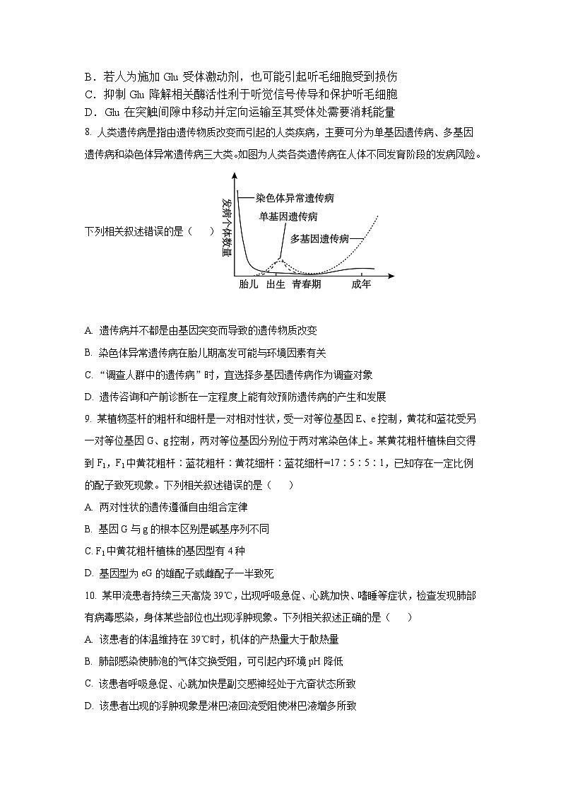 2024保定名校协作体高三下学期三模试题生物含答案第3页